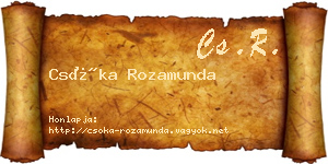 Csóka Rozamunda névjegykártya